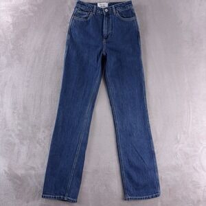 Reformation Pamela Ultra High Rise Straight Leg Jeans Womens Size 25x31 Blue